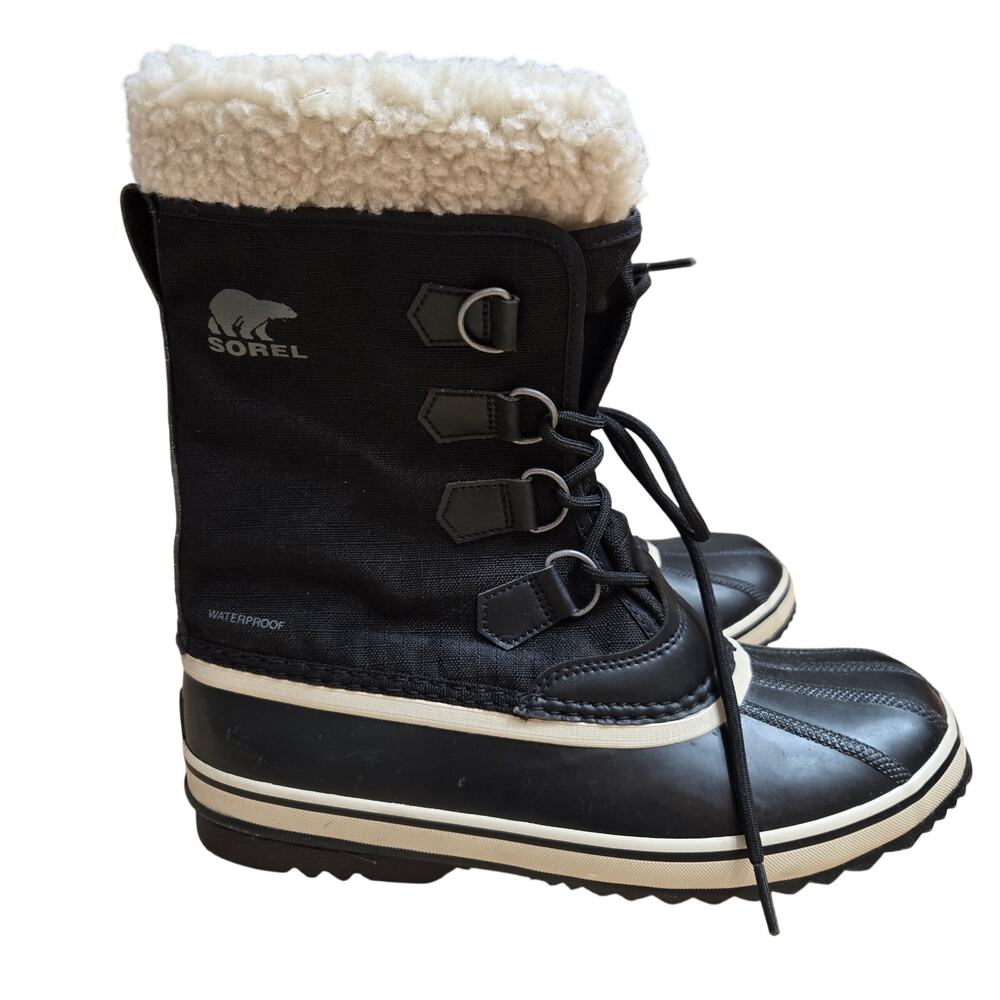 Sorel Black and Cream Winter Boots